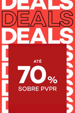 Deals com destaque promocional de at&eacute; 70% sobre pre&ccedil;o de Venda ao P&uacute;blico Recomendado